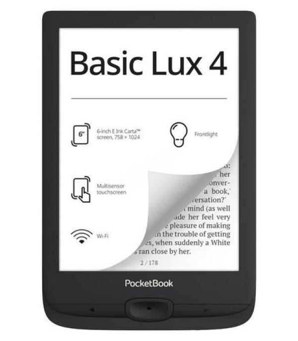 E-book POCKETBOOK 618 Basic Lux 4 Ink Black, černý