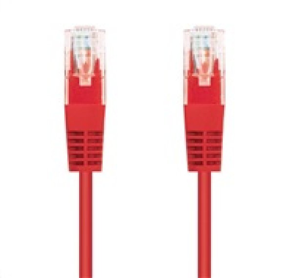 C-TECH kabel patchcord Cat5e, UTP, červený, 0,5m