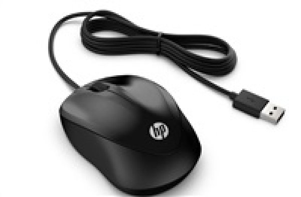 HP Wired 1000/Cestovní/Optická/Drátová USB/Černá