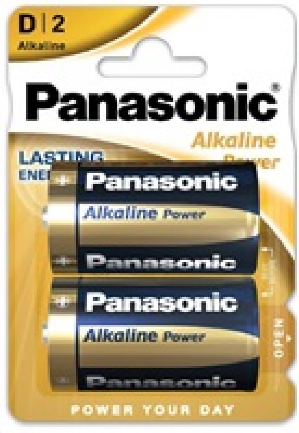 PANASONIC Alkalické baterie Alkaline Power LR20APB/2BP D 1,5V (Blistr 2ks)