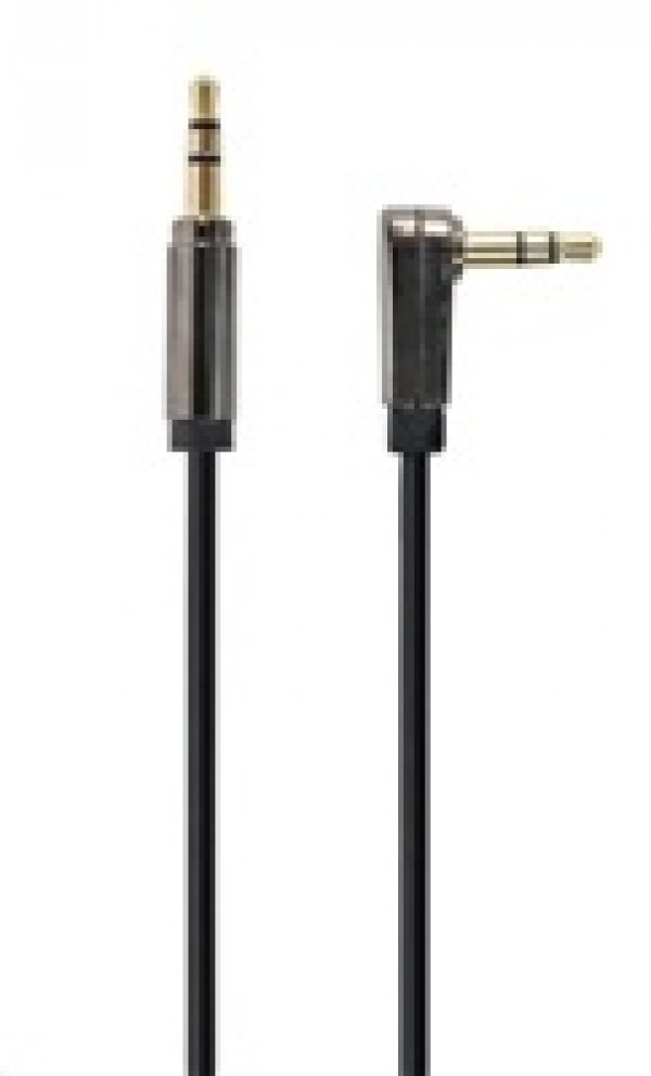 GEMBIRD 3.5 mm stereo jack, 1,8 m, M/M, 90° lomený konektor