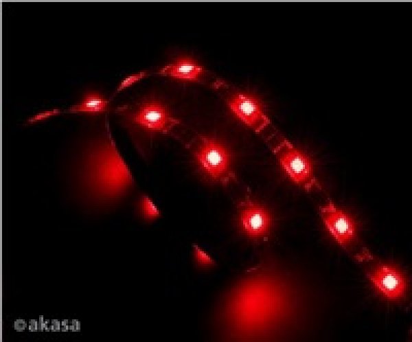 AKASA - LED páska - červená Vegas 50 cm