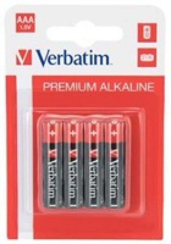 VERBATIM Alkalické baterie AAA, 4 PACK , LR3