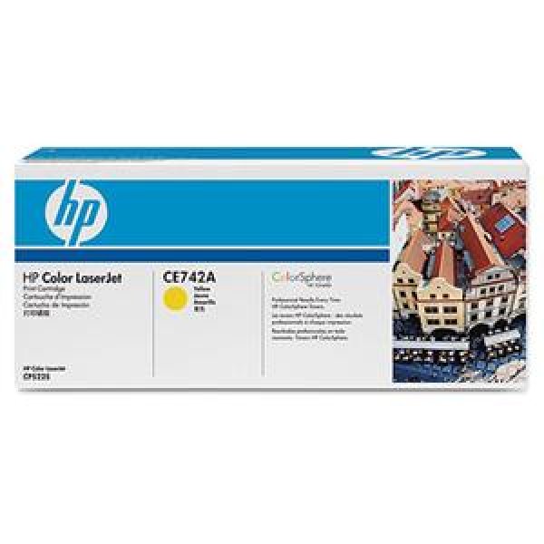 Toner HP CE742A žlutý (7 300 stran)