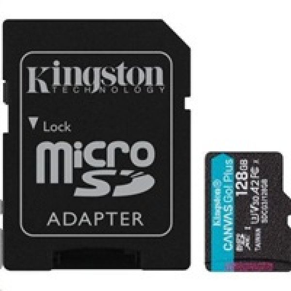 KINGSTON micro SD card SDXC 128GB Canvas Go! Plus + SD adaptér