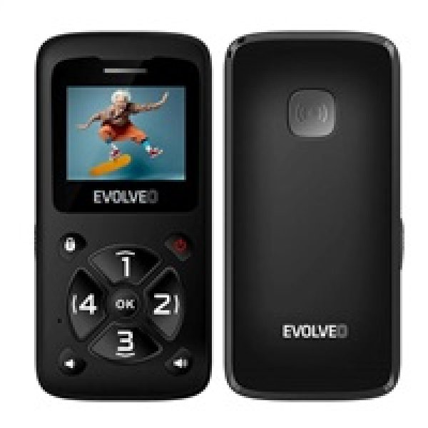 EVOLVEO EasyPhone ID, mobilní telefon pro seniory, černá