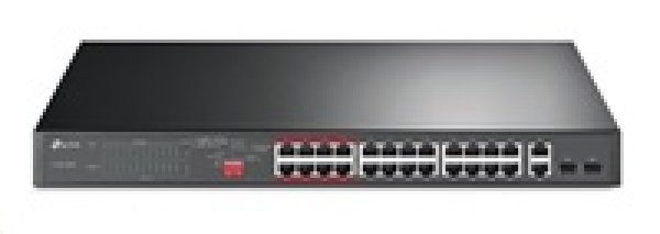 TP-Link CCTV switch TL-SL1226P (24x100Mb/s, 2xGbE/2xSFP combo, 24xPoE+, 250W)