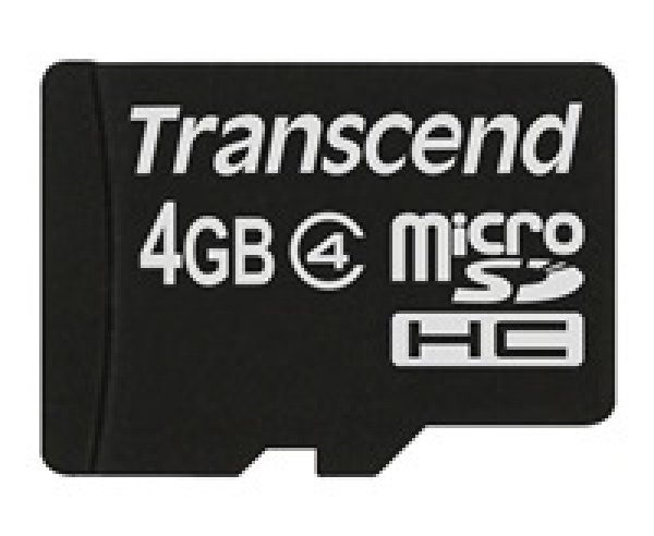 TRANSCEND MicroSDHC karta 4GB Class 4, bez adaptéru