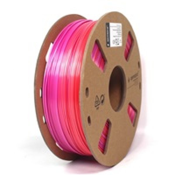 GEMBIRD Tisková struna (filament) PLA, 1,75mm, 1kg, silk rainbow, červená/fialová