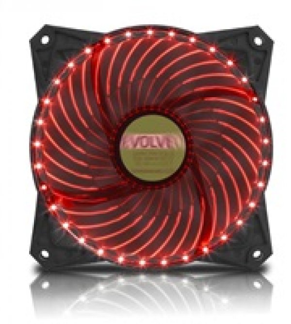 EVOLVEO ventilátor 120mm, LED 33 bodů, červený