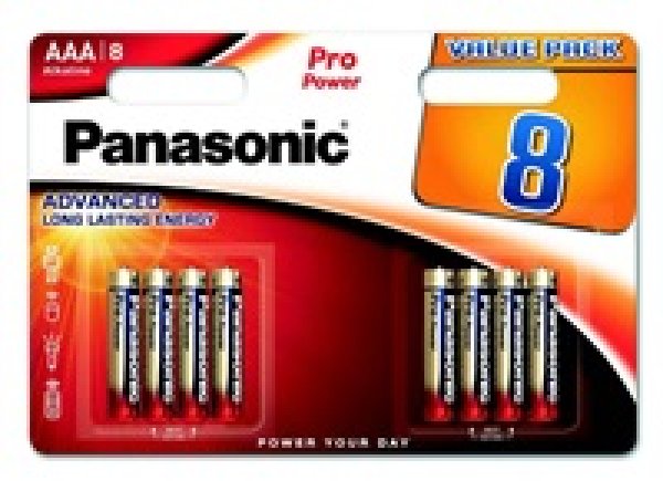 PANASONIC Alkalické baterie - Pro Power AAA 4+4F 1,5V balení - 8ks