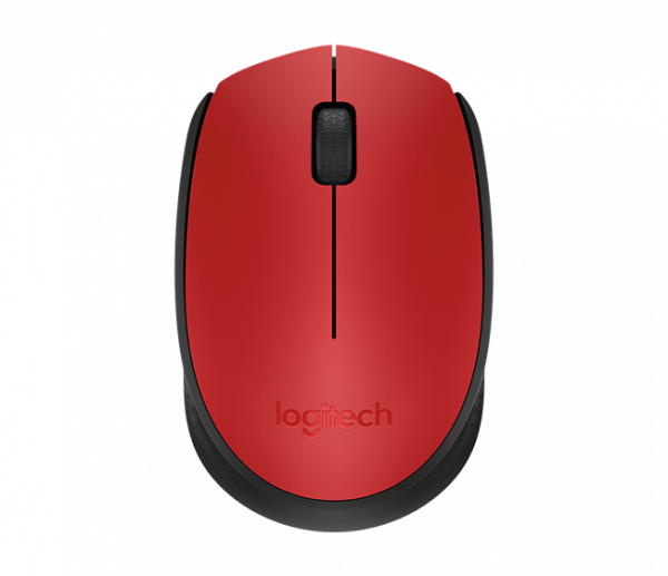 myš Logitech Wireless Mouse M171, červená