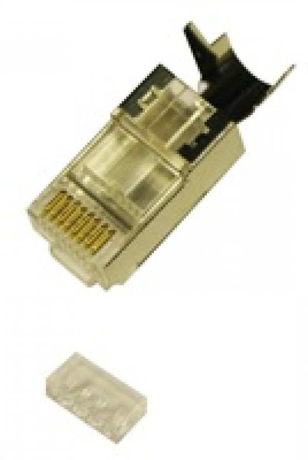 Konektor STP RJ45 (8p8c), Cat6A/Cat7, skládaný, drát (prodej po 10 ks)