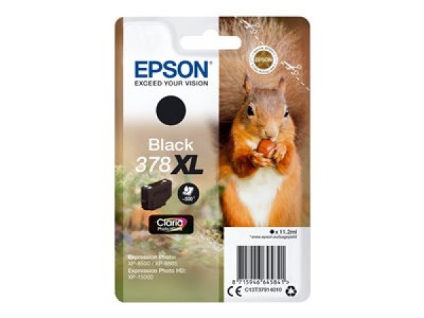 Náplň EPSON 378XL, C13T37914010 černá - Blistr