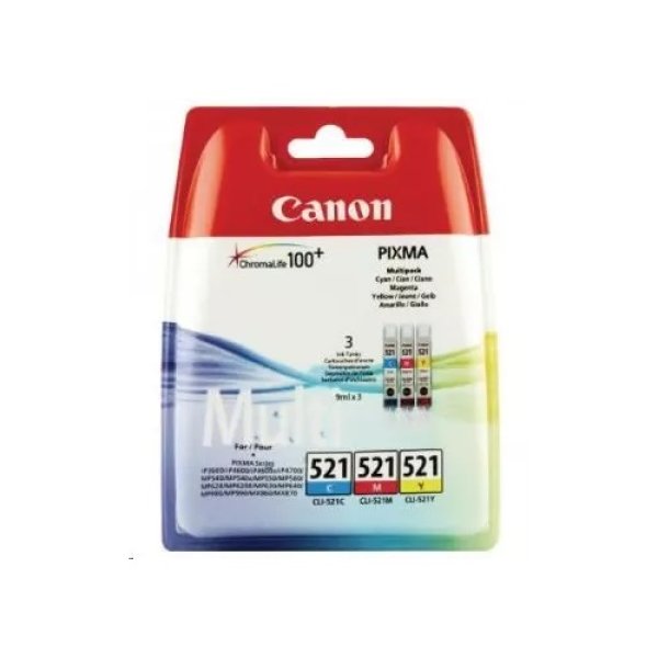 Canon CARTRIDGE CLI-521 C/M/Y MULTI-PACK pro Pixma iP 3600, iP4600, iP4700, MP540, MP550,560, MP620,630,640 (470 str.)