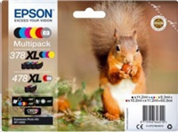 Sada náplní EPSON 378XL+478XL, C13T379D4010 (1x10,2ml/2x11,2ml/3x9,3ml)